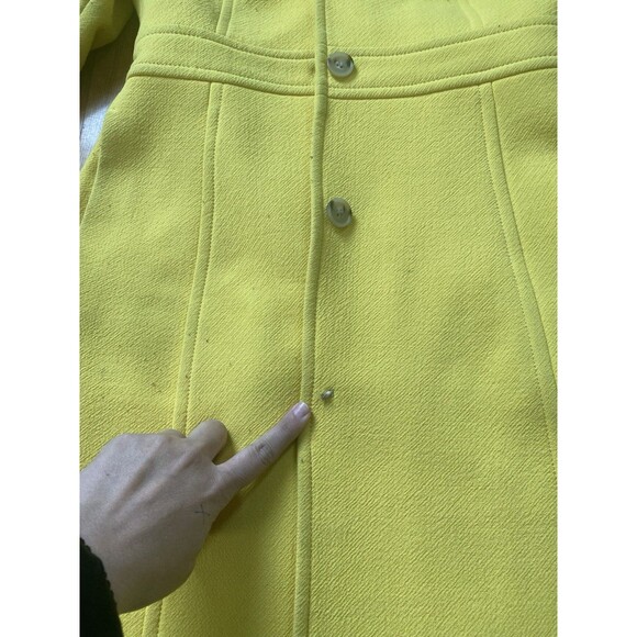 J. Crew Double Cloth Manifattura di Carmignano Italian Wool Coat 4 Yellow READ - Picture 12 of 13